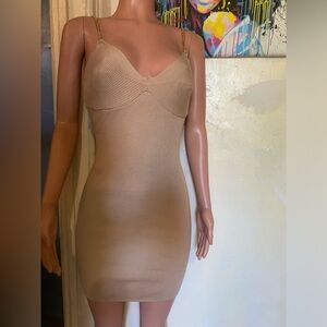 beige dress